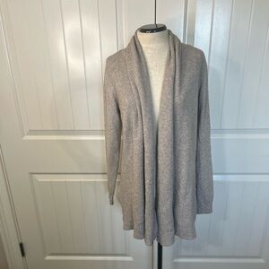 Cyrus Cardigan. Beige Color. Size Medium. Transitional. Wardrobe Staple.